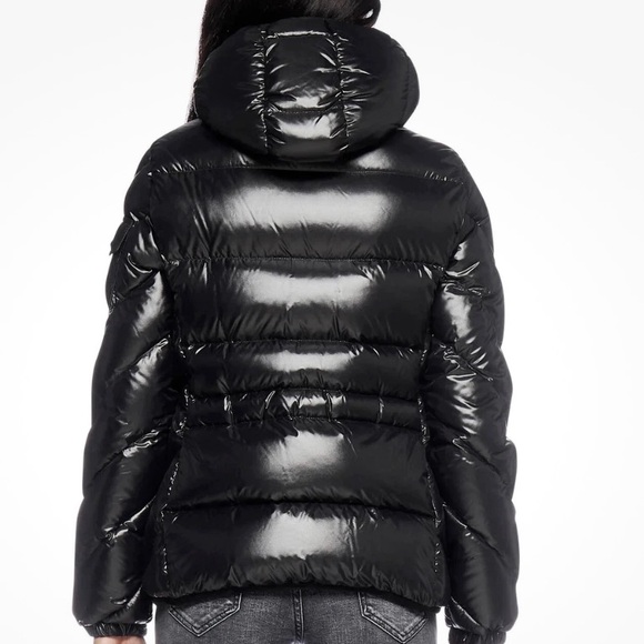 NWT Moncler Brouel Chevron Nylon Laque Down Quilted Jacket w Attached Hood sz2 - Picture 7 of 10